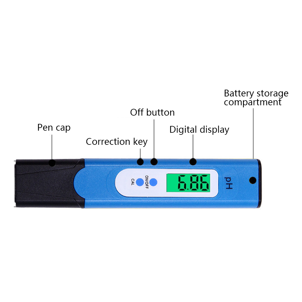Digital PH Meter Pocket Size PH Meter 0.01 High Accuracy Resolution Water Tester with ATC 0-14 pH Measurement