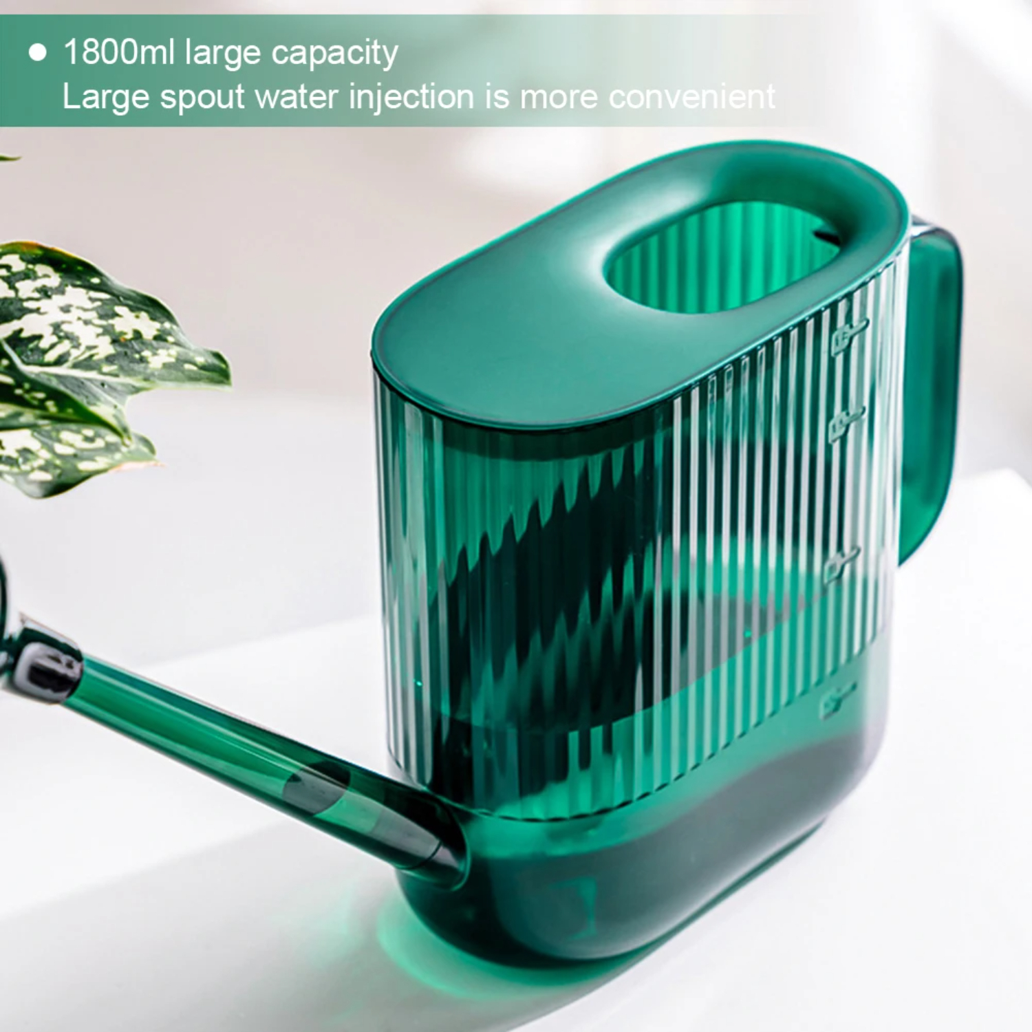 1800ML Garden Watering Can with Sprinkler Plastic Watering Can Modern Water Can Indoor and Outdoor Plants