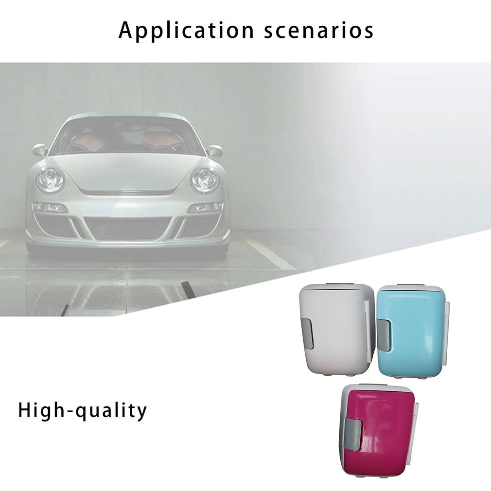 1Pcs Universal 4 Liter Portable Compact Personal Fridge Cools & Heats Fridge for Bedroom Office Car Dorm Four Seasons
