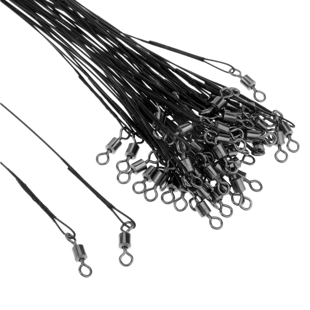 50 Stks/partij Hoge Sterkte Vissen Leiders Vissen Draden Trace Met Snap En Draaibare Vissen Accessoires