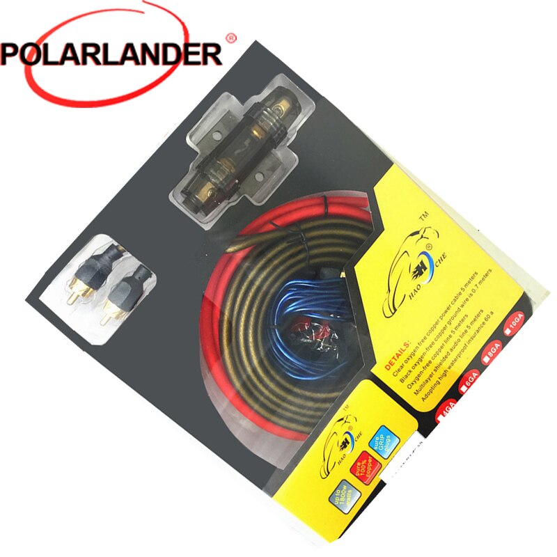 Subwoofer Amplifier Wiring With AGU FUSE Car Audio AMP Power Cable 10GA 1500W