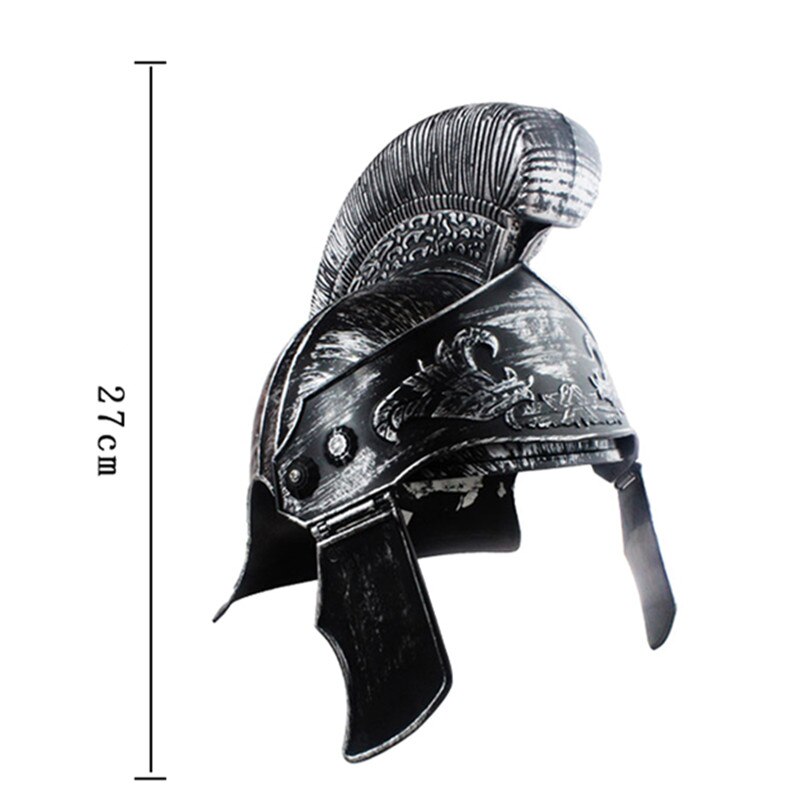 Plastic Helmet Rome Hat Ancient Roman Soldier Cosplay Dynasty Hats For Children Adults Medieval Warrior Headwear: 2