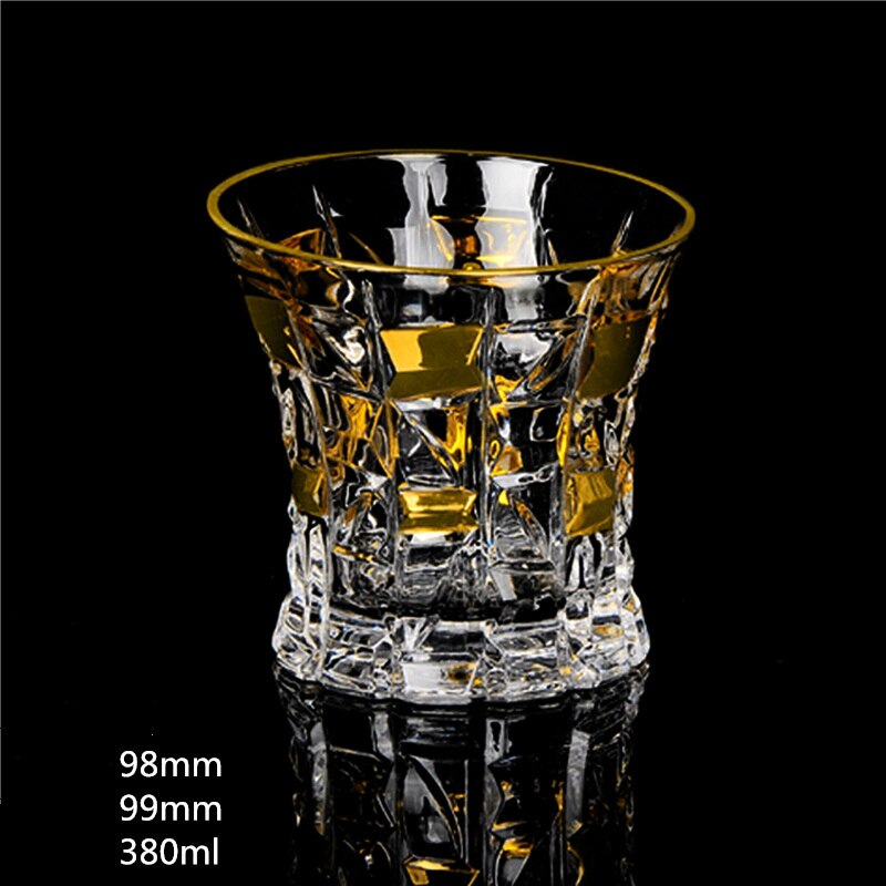 Ouderwetse Whisky Glas Trace Golden Crystal Drinkglazen Chivas Wijn Cup Bar Vasos De Cristal Verre Een Vin Vidro tumbler: Style 15