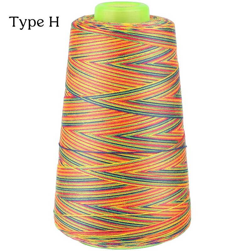 Nonvor 3000 Yards Rainbow Sewing Thread Multifunctional Polyester Sewing Thread for Regular Sewing Quilting Overlock Embroidery: Type H