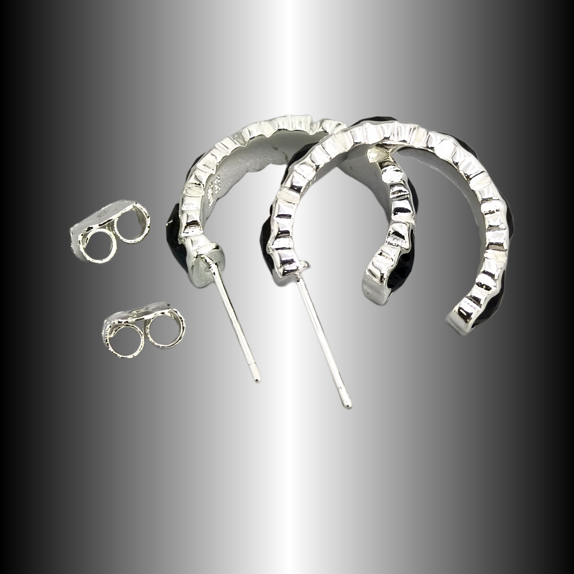 Kat accessoires 2025 Spaanse originele sieraden 925 zilveren vergulde kristallen oorbellen luxe prachtige meisjes cadeau: GRIJS