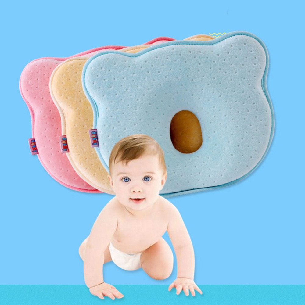 Baby Kussens Voorkomen Platte Kop Ademend Baby Vormgeven Kussens Memory Foam Ergonomische Pasgeborenen Kussen Baby Beddengoed