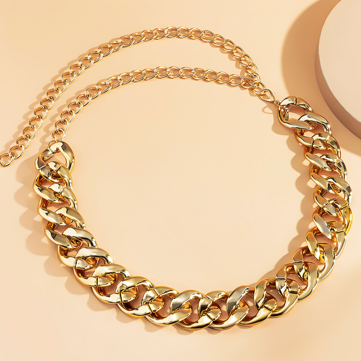 Shixin Punk Ccb Materiaal Dikke Ketting Riem Voor Vrouwen Mode Vrouwelijke Taille Keten Op Jean/Jurk Accessoires Riem sieraden