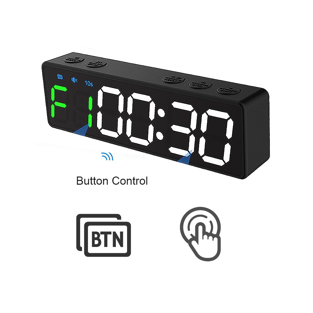 Tabata – minuterie de sport Programmable, 1 pouce, LED, chargeur USB, horloge d&#39;entraînement, Crossfit