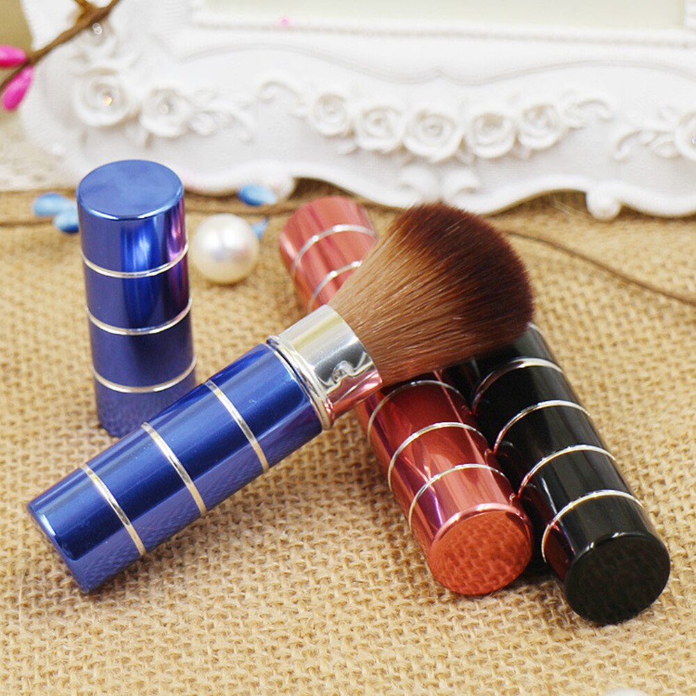 1PC Retractable Blush Makeup Brush Aluminum Handle Eyeshadow Foundation Facial Brushes Makeup Cosmetic Tools