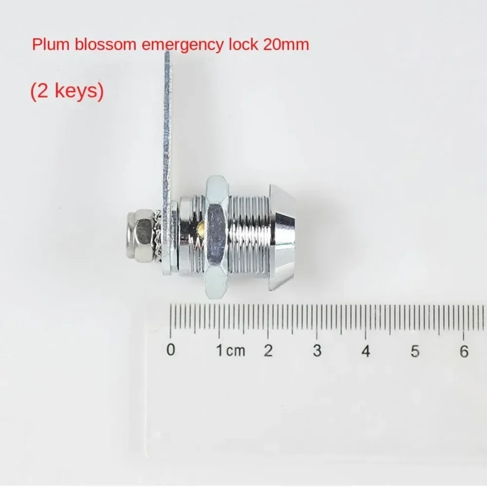 Cerradura de lengüeta mecánica cilíndrica, 16/20/25/30mm, cajón de archivo de mesa, caja de seguridad, cerradura de repuesto con 2 llaves de flor de ciruelo: Oro