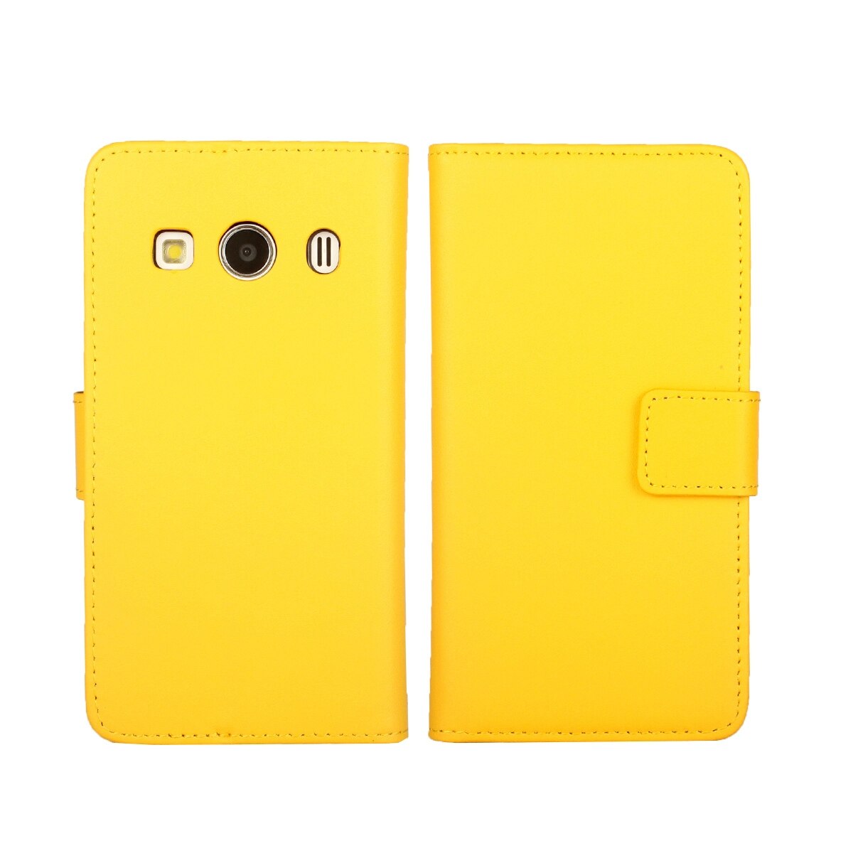 Portefeuille en cuir étui pour samsung Galaxy Ace 4 G313H Ace4 étui de luxe Flip Cover rétro sacs porte-carte étui de téléphone: Jaune