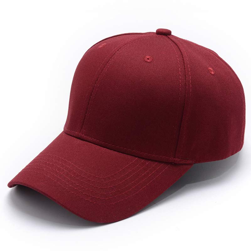 Simple gorro de algodón para papá gorra de béisbol de los hombres casuales de verano gorra de mujer 6 Panel Marina Rosa gris blanco negro vino rojo Beige: Color vino