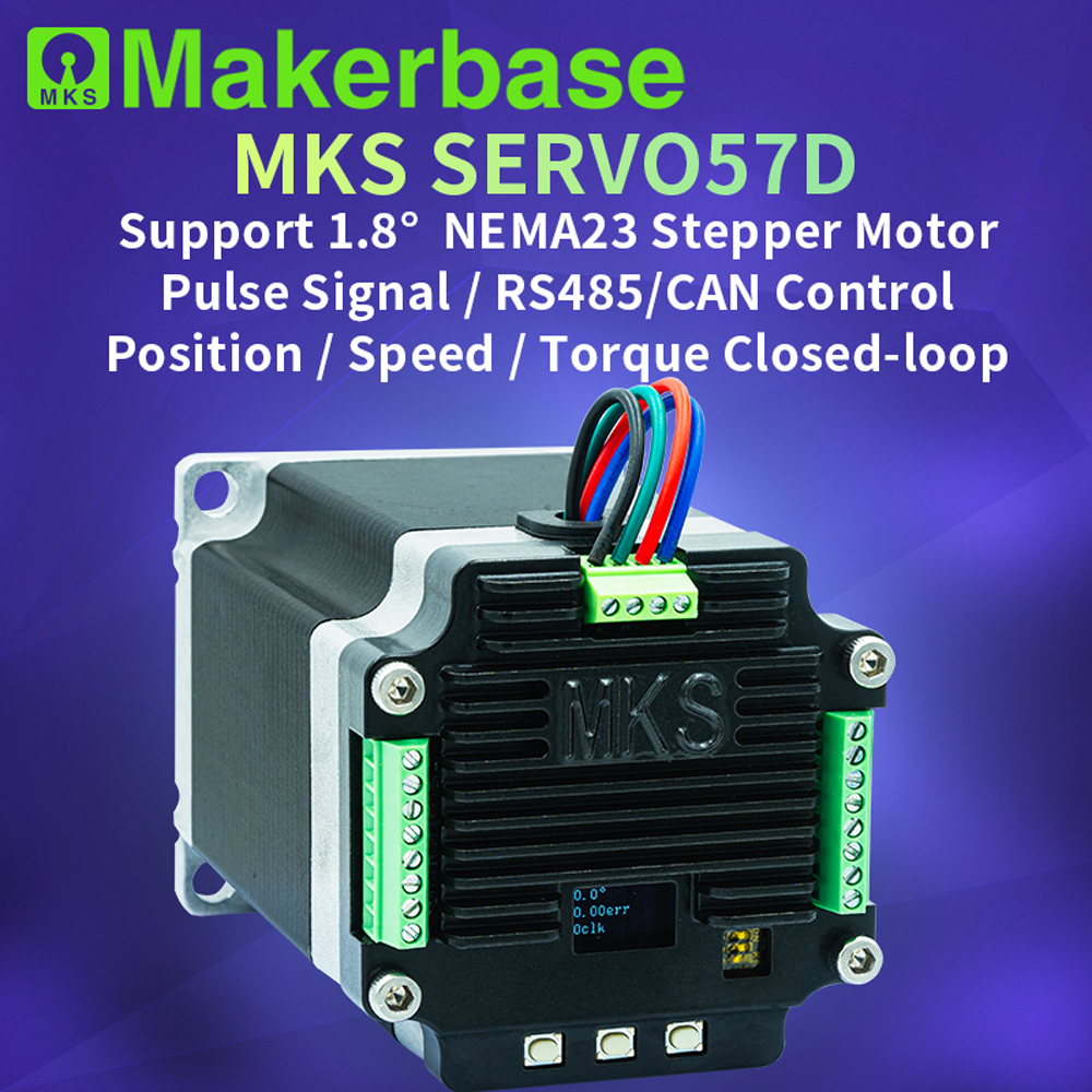 Makerbase mks servo 57d nema 23 lukket loop stepper motor driver cnc 3d printer til gen_l foc stille og effektiv