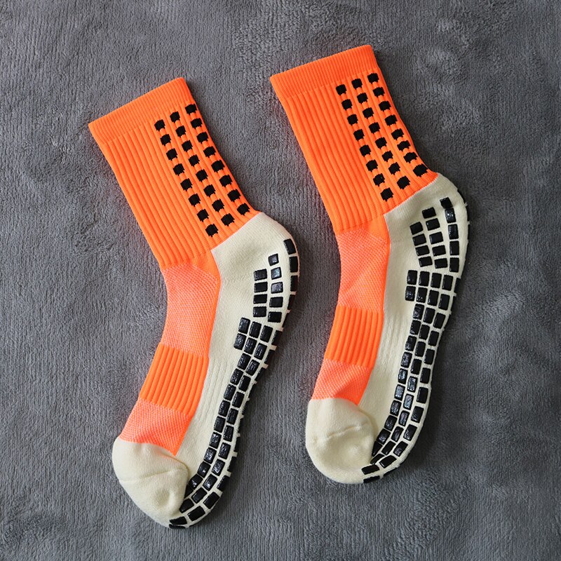 Deporterer nuevos calcetines de fútbol antideslizantes algodón fútbol greb calcetines hombres calcetines (el mismo tipo que el tru: Orange