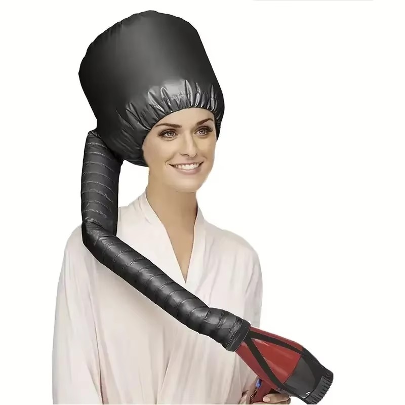 Secador de pelo multifuncional de alto rendimiento para el cuidado del cabello, 1 ud., una parada, emparejado con gorro calefactor: Gris