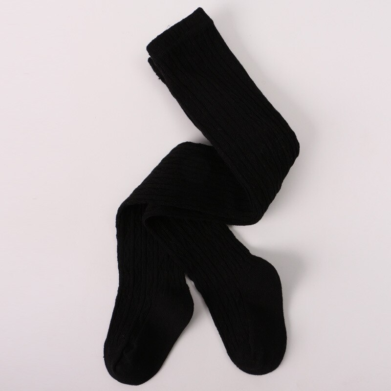 Peuter Baby meisje Kids Winter Warm Panty Kousen Panty Broek 0-6T Baby Meisjes Gebreide Panty: Black / 6 to 12m