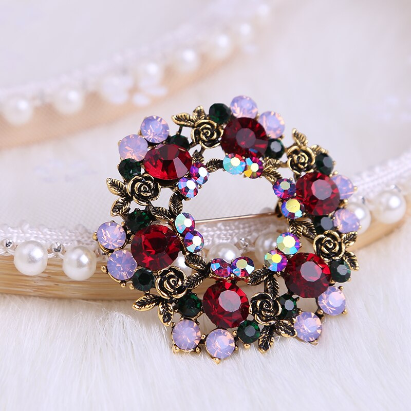 Beadsland Alloy Ingelegd Rhinestone Broche Modieuze High-end Kleding Accessoires Pin Vrouw MM-316