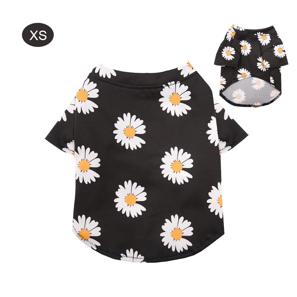 XS-2XL Cooling Pet Dog Summer Clothes For Dogs Shirt Milk Silk Fabric Puppy Pet Clothing For Small Dogs Costume Chihuahua: black / 2XL