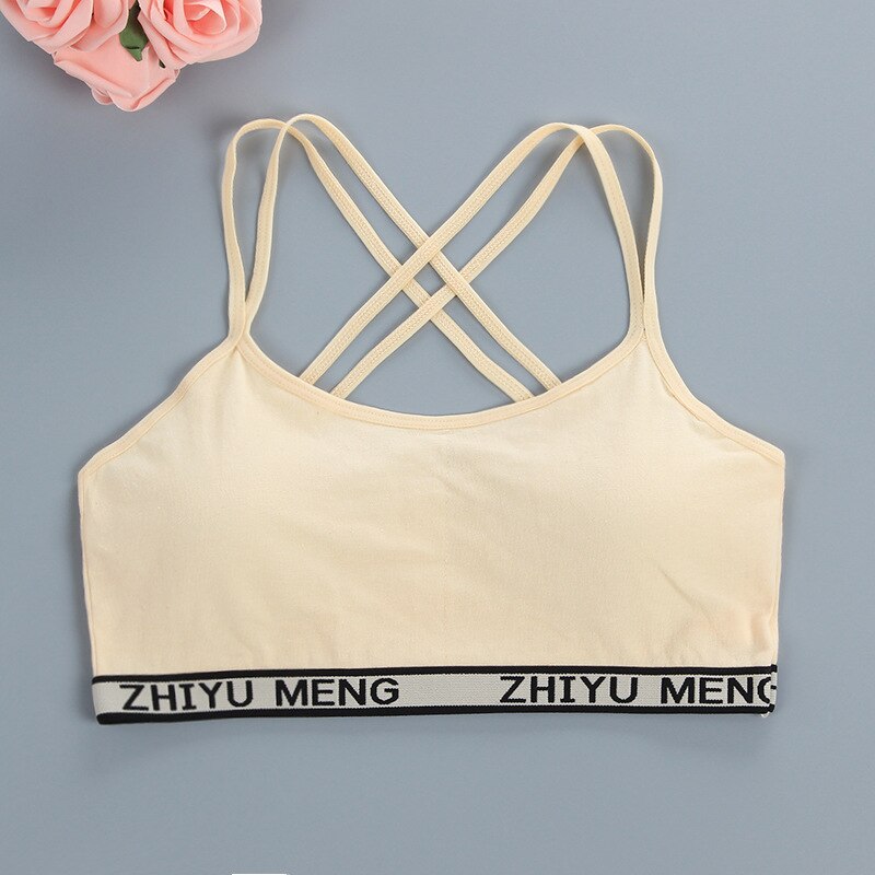 Young Girls Underwear Set Teenage Clothes Sport Training Bra Girls Bra and Panties Sets 8-16Y Sport Bra Set: green