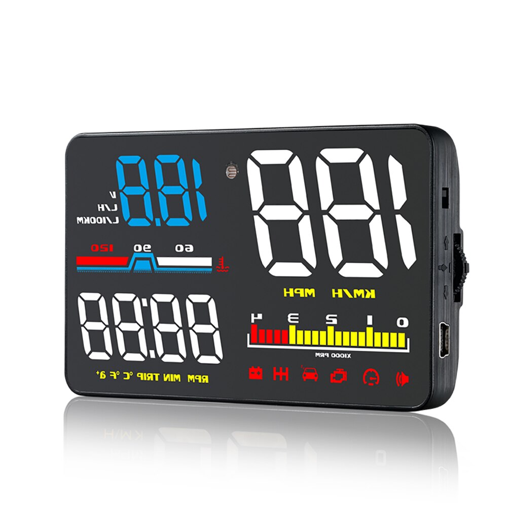 DN5000 HUD One-Click Switch Fuel Consumption Display Mileage Measurement Driving Time Calculation Head Up Display Projector