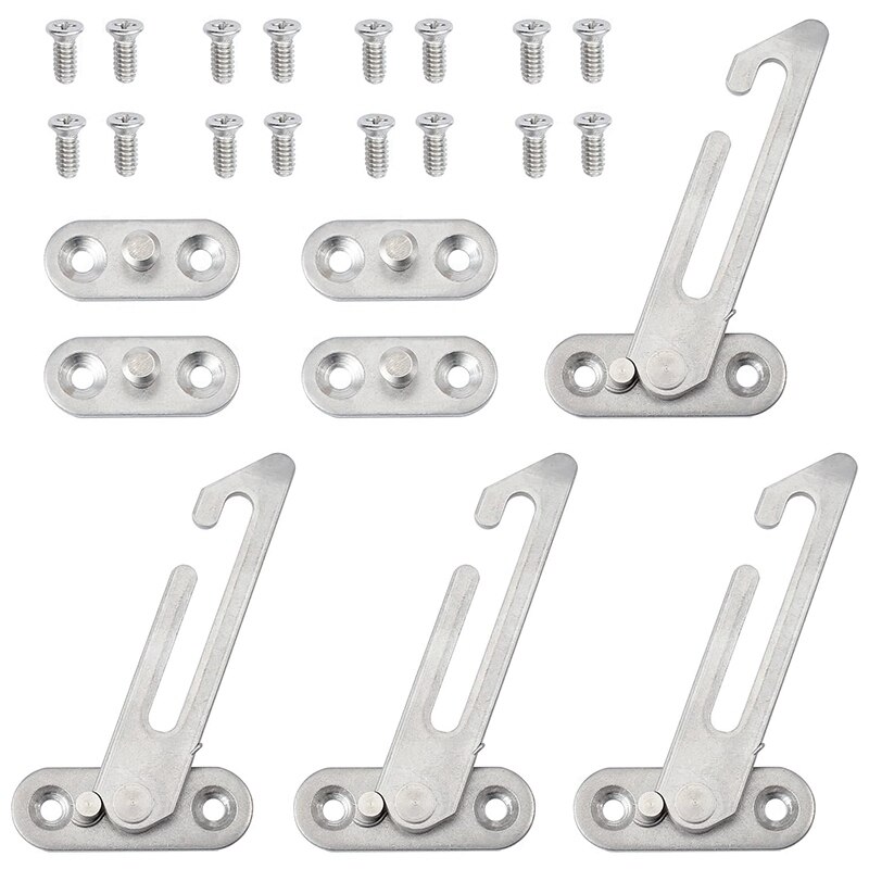 4Pcs Window Restrictor Locks for Upvc Window Restrictor Hook Security Lock Stainless Steel Child Lock Restrictor