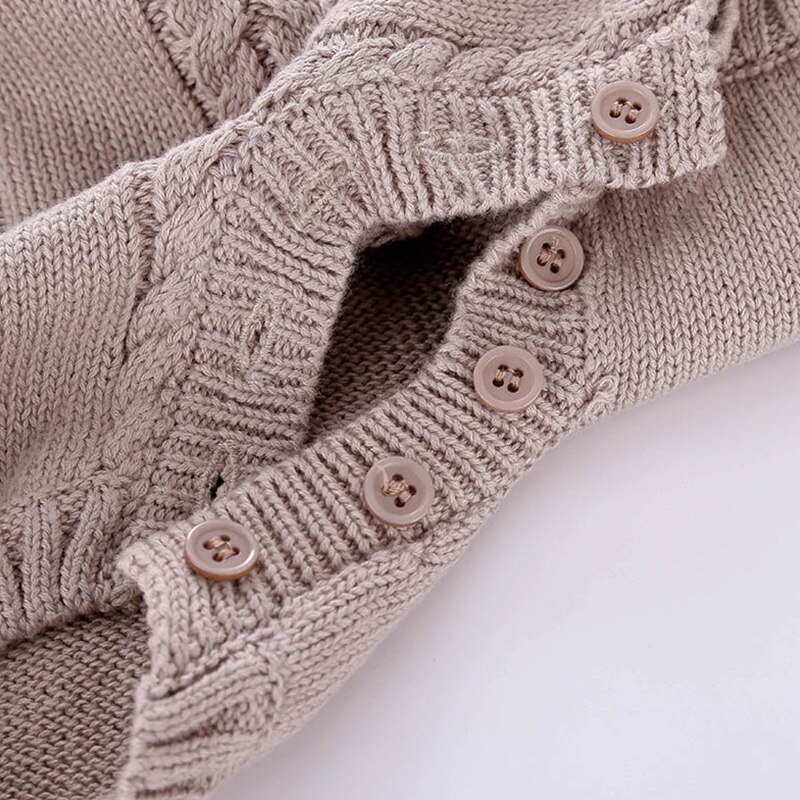 Boys Girls Warm Clothes Fall/Winter Baby Romper Knitted Woolen Jumpsuit Toddler Child Bag Fart Romper