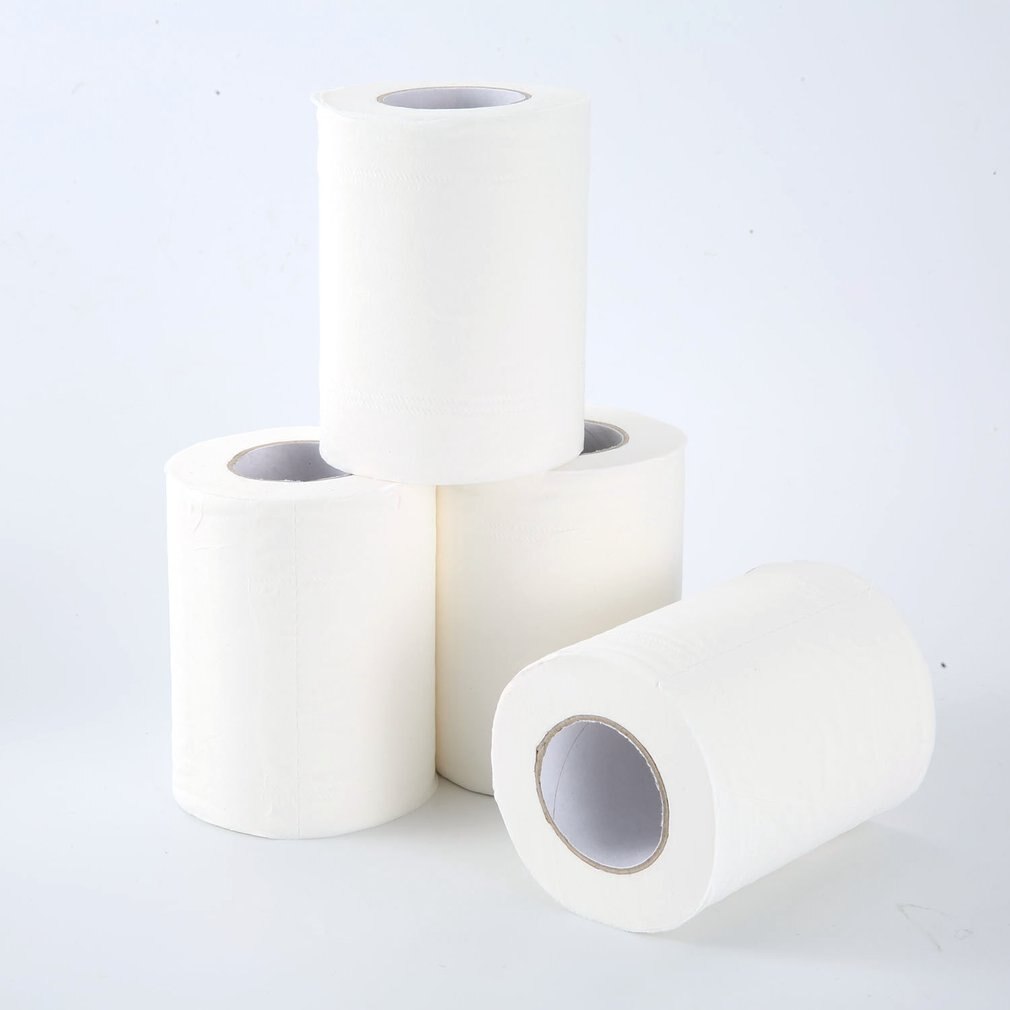 4 Rolls Natural Paper Towels Portable Toilet Paper for Office for Family Restaurant Paper Towel