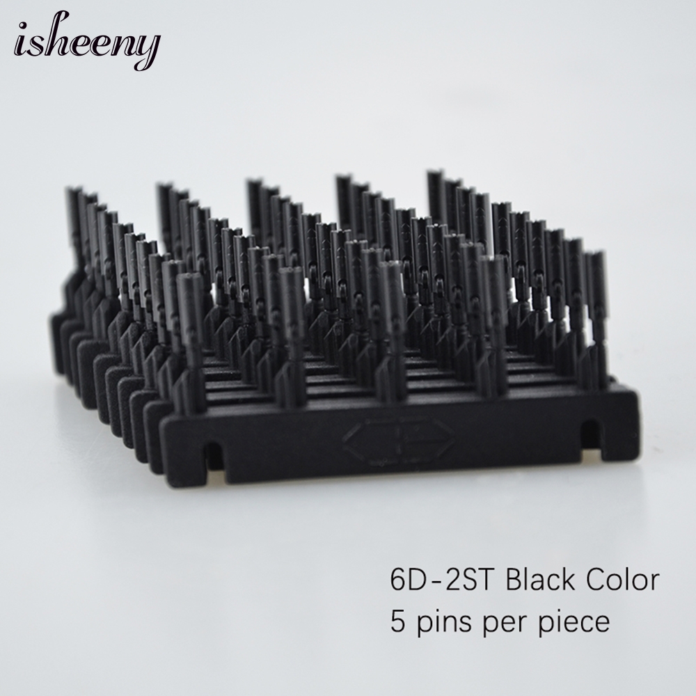 Boucles d&#39;extension de cheveux naturels 6D, outils de remplacement pour Extensions de cheveux humains, noir brun blond 40 pièces/pack: 6D-2ST Black Color