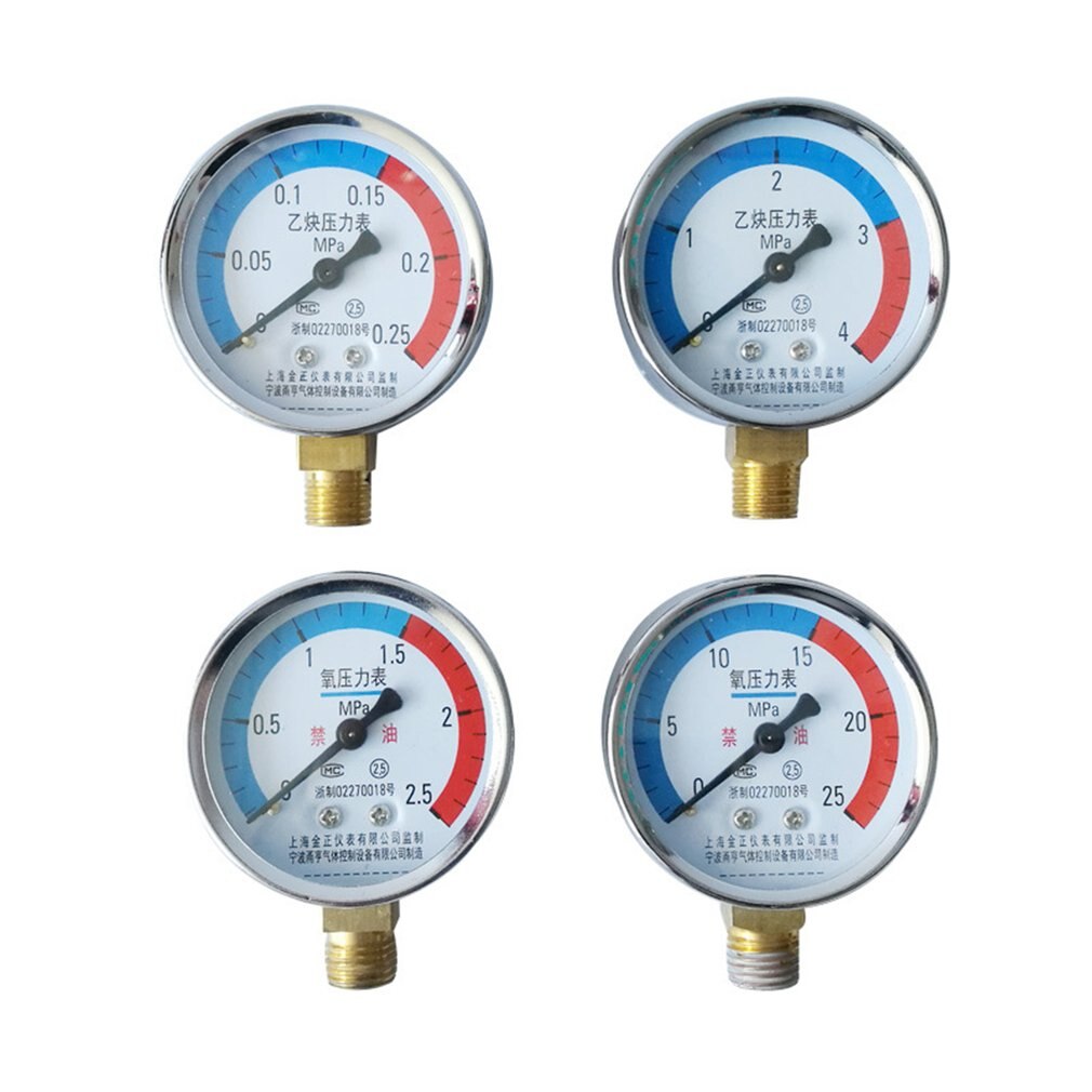 1 pc acetylen 0-25 iltmåler acetylen 0-25y manometer ilt manometer