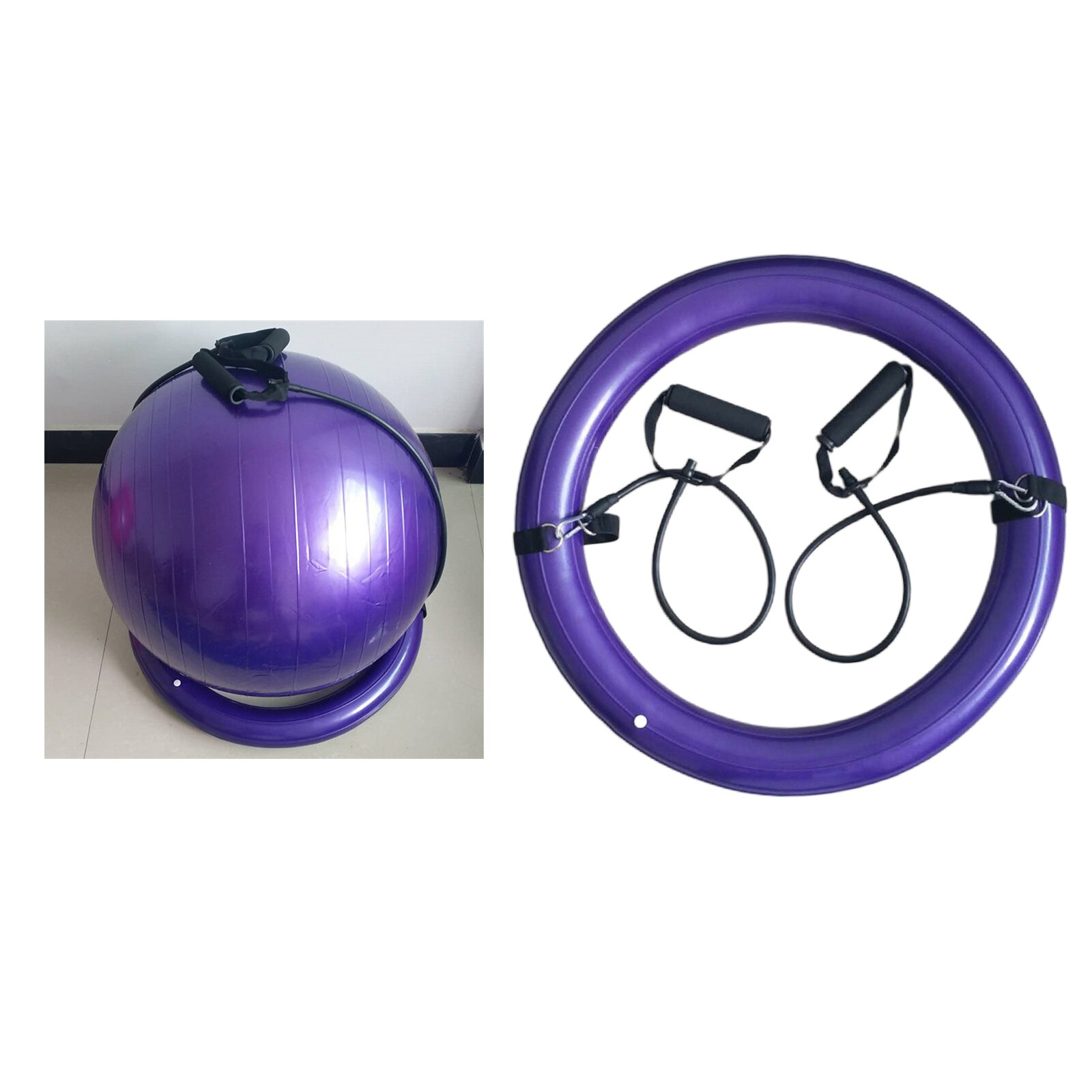 Stability Ring PVC Ball Stand Holding Fitness Body Resistance Band Workout: Purple