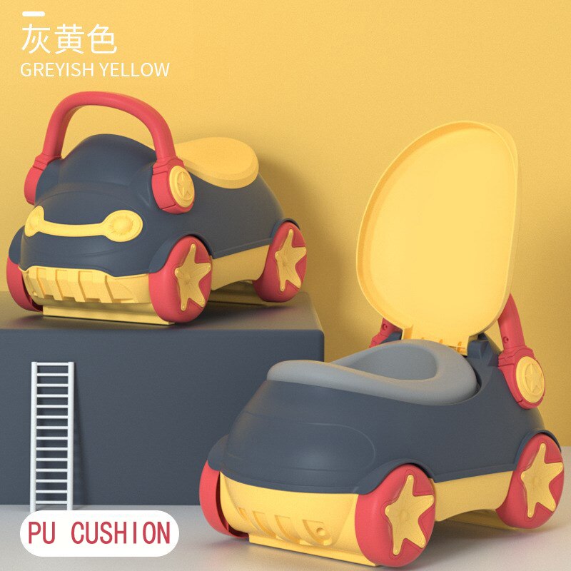 Style toilettes pour enfants extra grand dessin animé garçon et fille bébé pot infantile urine enfant toilette artefact: gray pu cushion