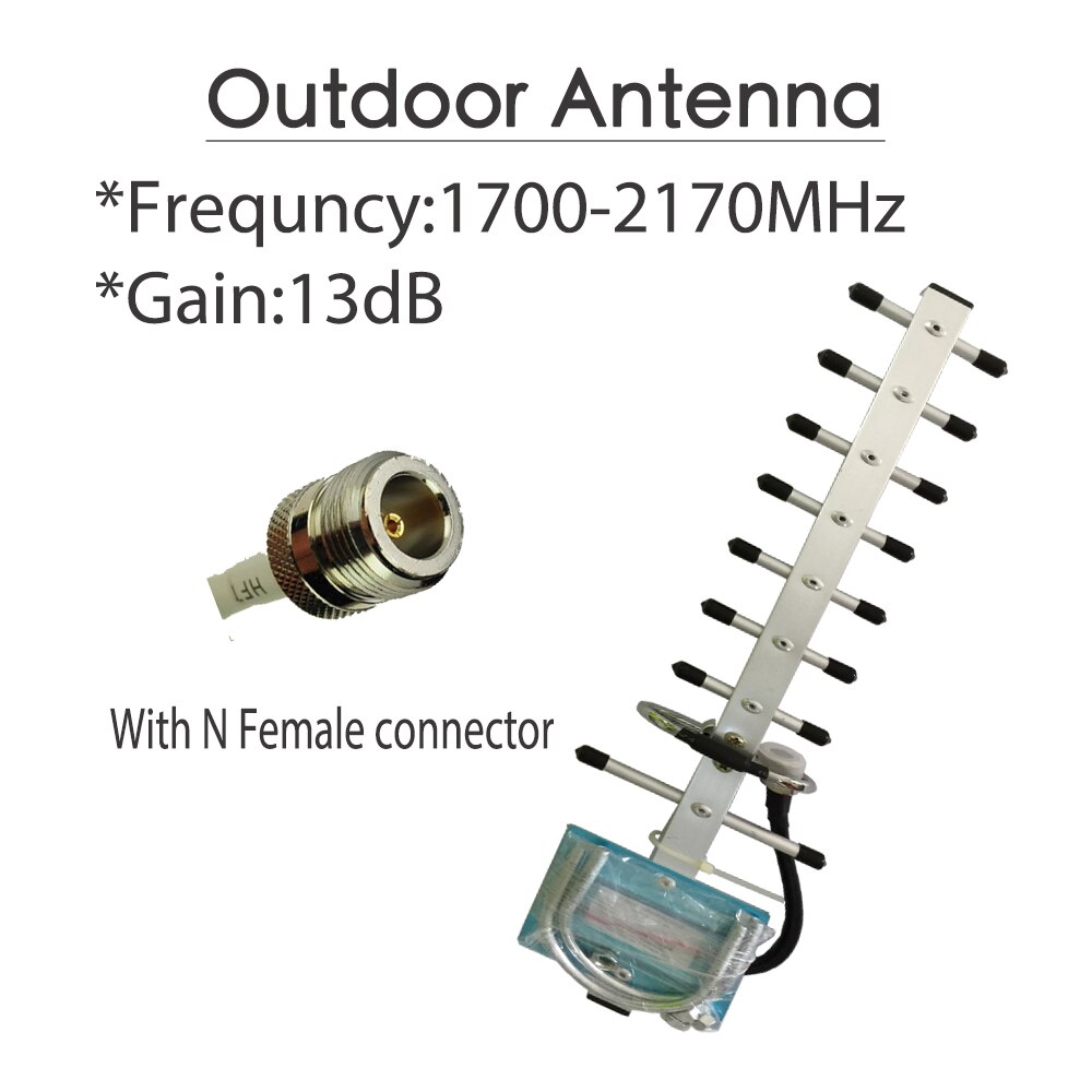 ZQTMAX ( Band 1) 2100 UMTS Cellular Signal Amplifier 3G (HSPA) WCDMA 2100MHz Mobile Signal Booster with Yagi antenna cable