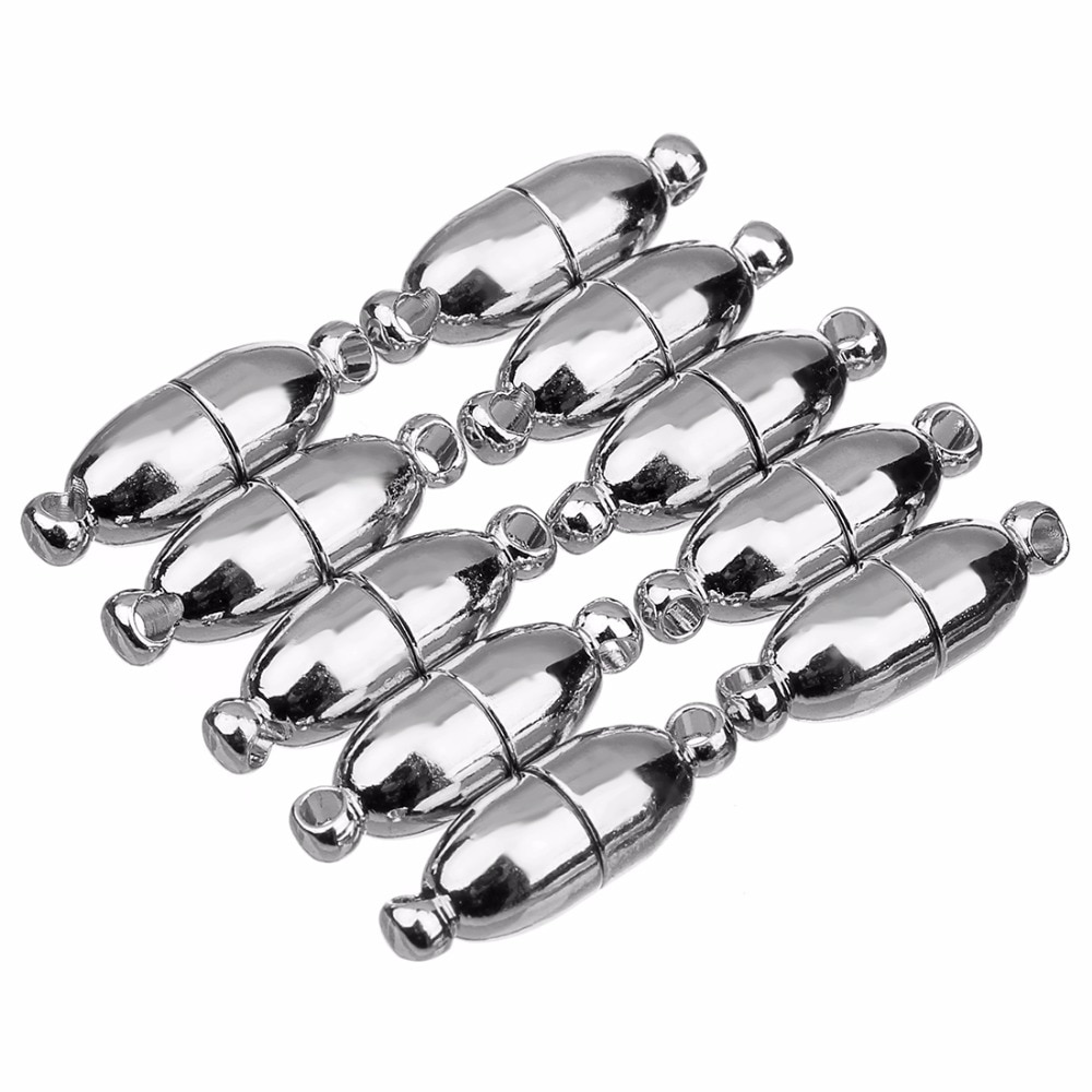 10 teile/los 6x18mm Rhodium Farbe Starke Magnetische Haken für Halskette Armbinde Kette Schnalle Schmuck, sterben Entdeckungen