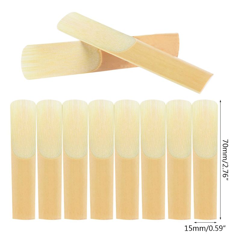 10pcs Alto Sax Saxophone Reeds 2.5 Strength Reed for Clarinet Soprano Parts