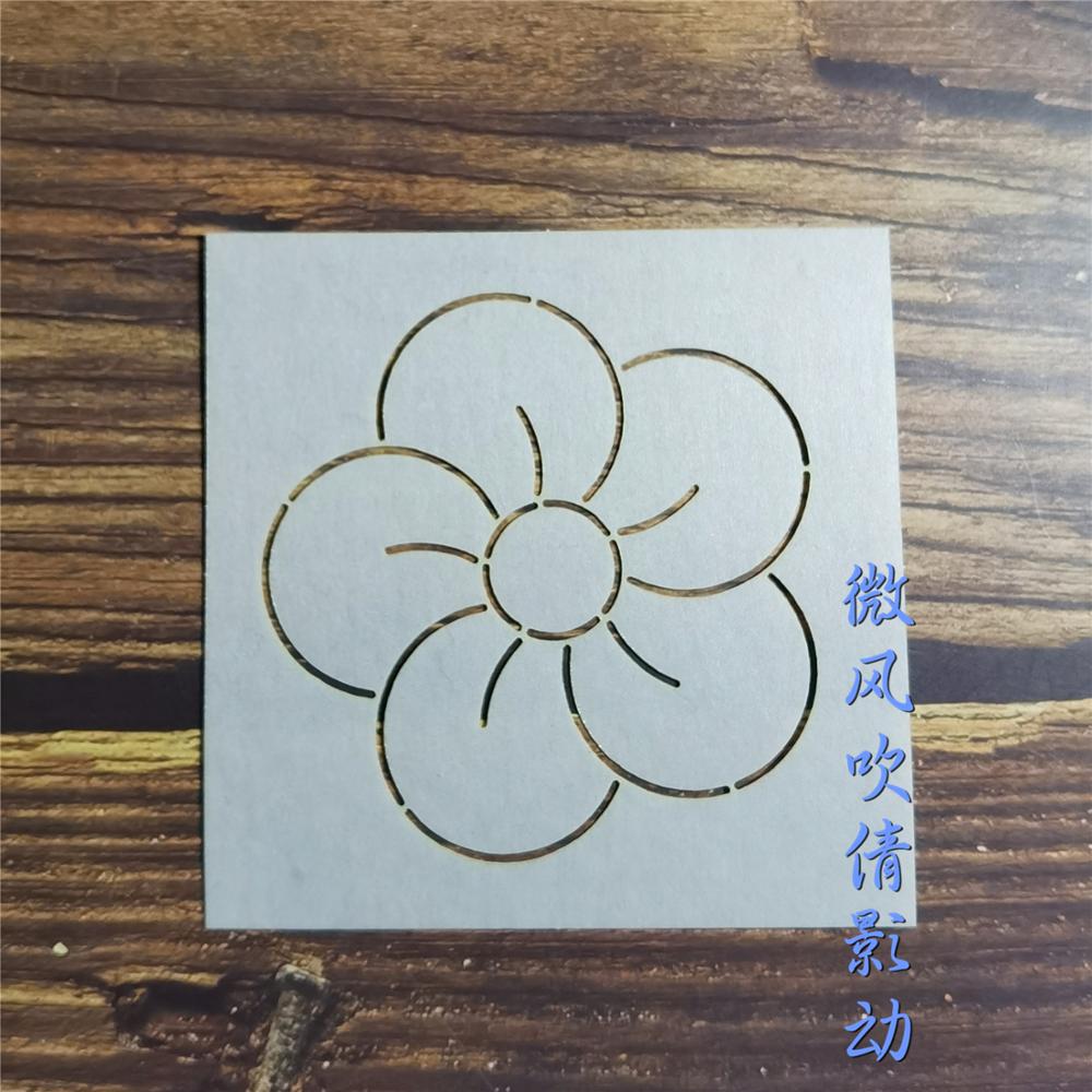 5 stk / sæt klassisk blomstermønster sashiko skabeloner sashiko tegning skabelon bløde skabeloner til coasterposer