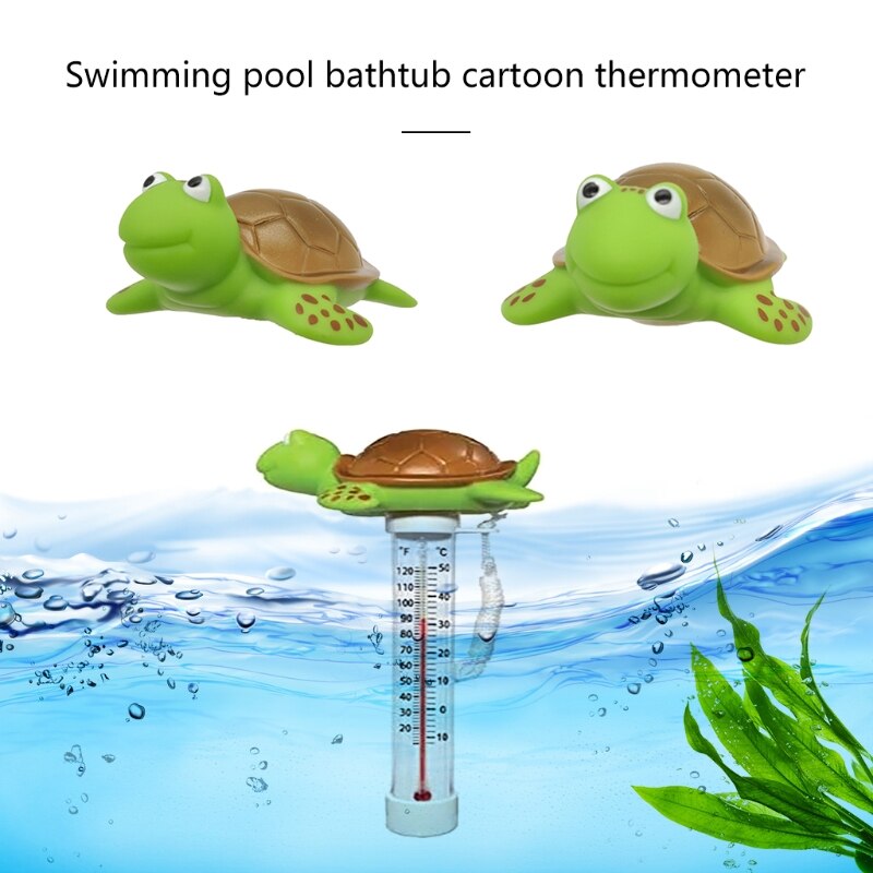 Cartoon Schildpad Baby Bad Temperatuur Meter Drijvende Zwembad Thermometer