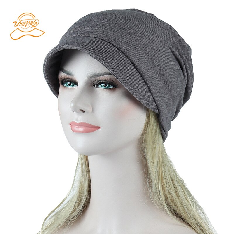 Con sombrero de ala tejido al Crochet para mujer invierno gorros calientes de punto femenino gorras elegantes para mujer de al por mayor