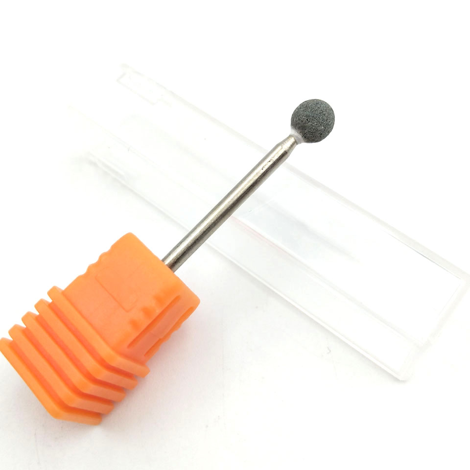 Bola de corindón verde HYTOOS, broca de 3/32 ", fresa rotativa de piedra de cerámica, puntas de manicura, accesorio para taladro eléctrico, herramienta de molinos de uñas: green