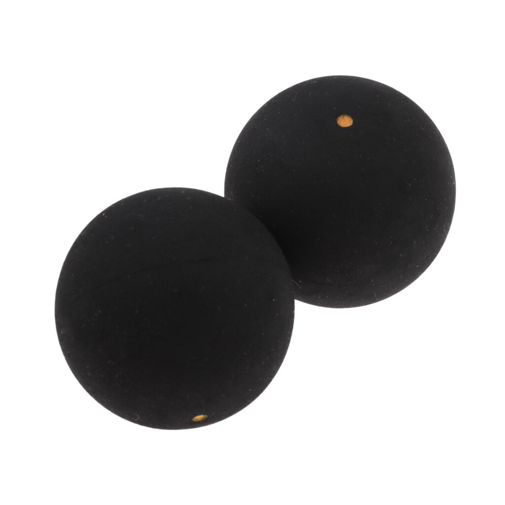 Pack of 2 Single Yellow Dot Squash Balls Tennis Trainning Exercise Gea