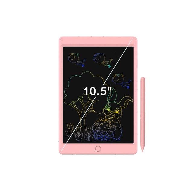 8.5-10.5 Inch LCD Panel LCD Panel Electronic Drawing Board Bright Color Bold Handwriting Children's Small Blackboard: Pink multicolour