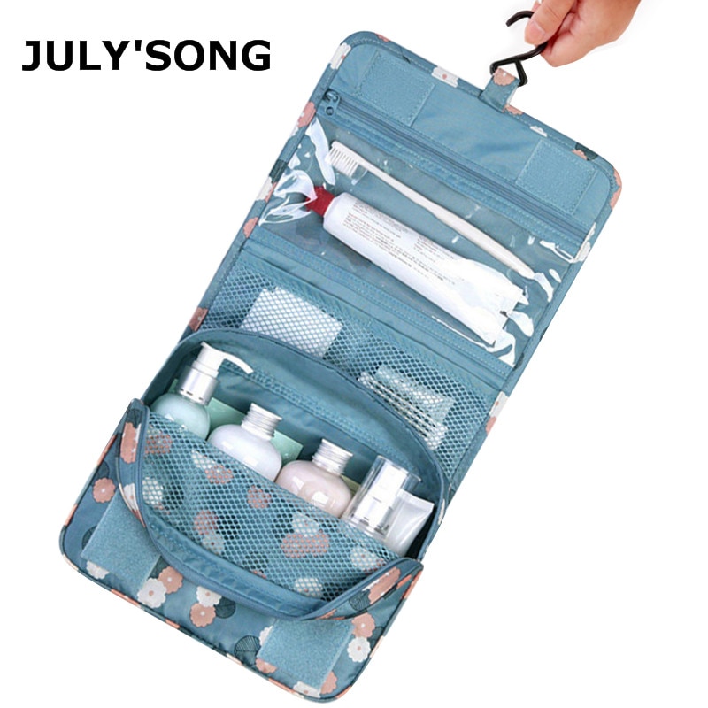 JULY'S LIED Koreaanse Draagbare Cosmetische Tas Multifunctionele Verpakking Organisatoren Tas Zwart Waterdichte Reizen Opbergtas
