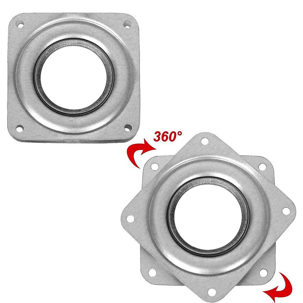 8Pcs 3inch Heavy Duty Bearing Turntable Boat Seat Swivel Plate Base 360 Degree Square Rotating Plate For DIY Furniture Hardware