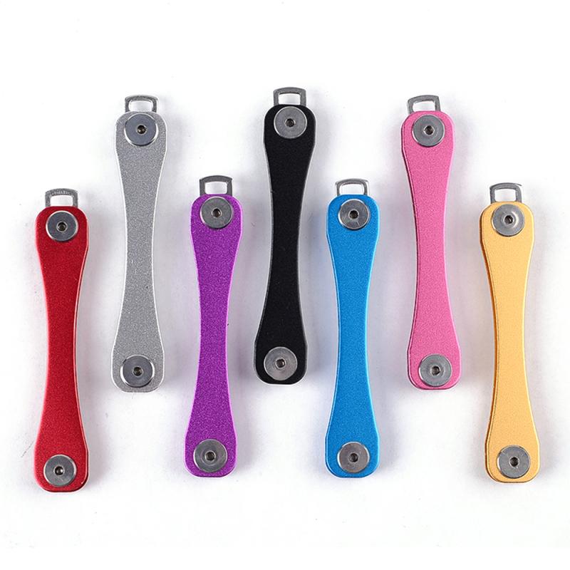 Aluminium nøgle clip metal nøgle opbevaring gør det selv bærbar kompakt nøgleholder og nøglering organisator mappe nøgler pung bærbar nyttig