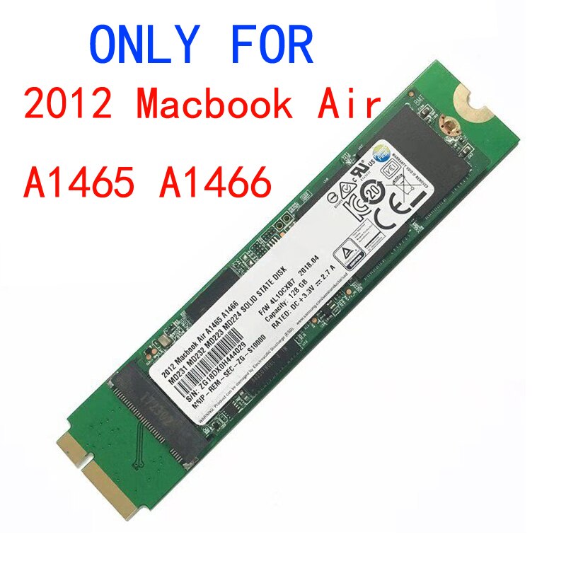 128GB 256GB 512GB 1TB SSD For Macbook Air A1465 A1466 Md231 Md232 Md223 Md224 M2 NGFF SSD for MAC for Apple SSD Adapter