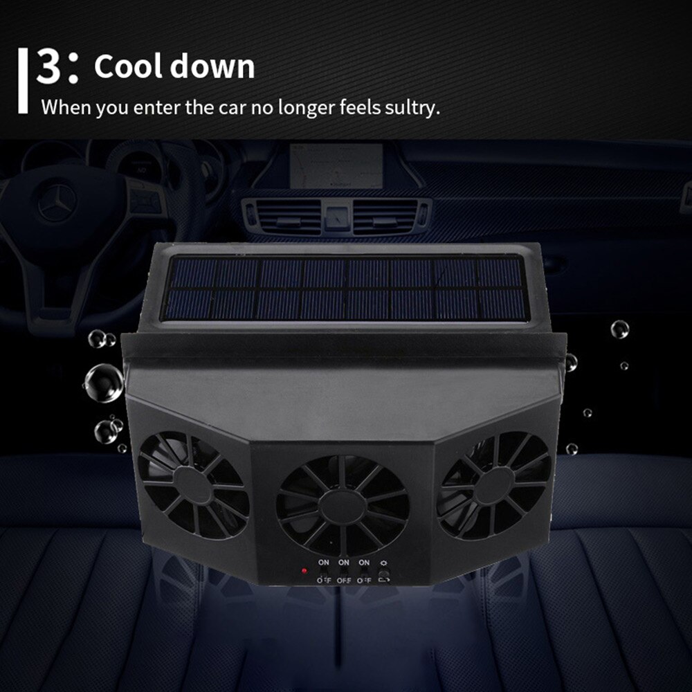 Universal Car High-power Solar Powered Exhaust Fan Car Cooler Auto Ventilation Fan Car Gills Cooler Car Accessories