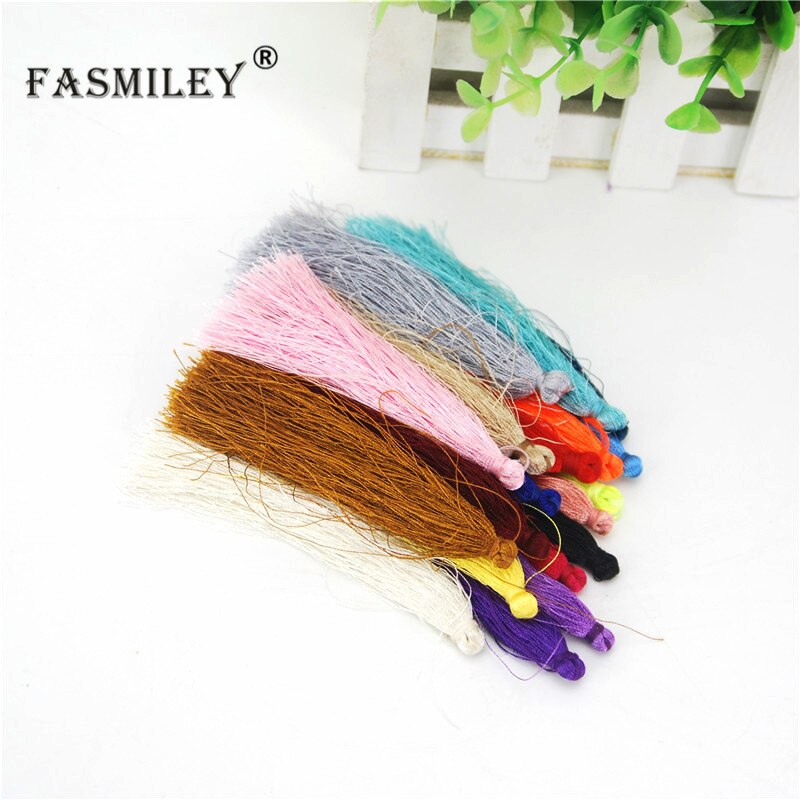Rayon Silk Tassels DIY 50pcs 95mm Embellish Handmade Jewelry Findings Supplies For Curtain Earrings Accessories Fringe LS011