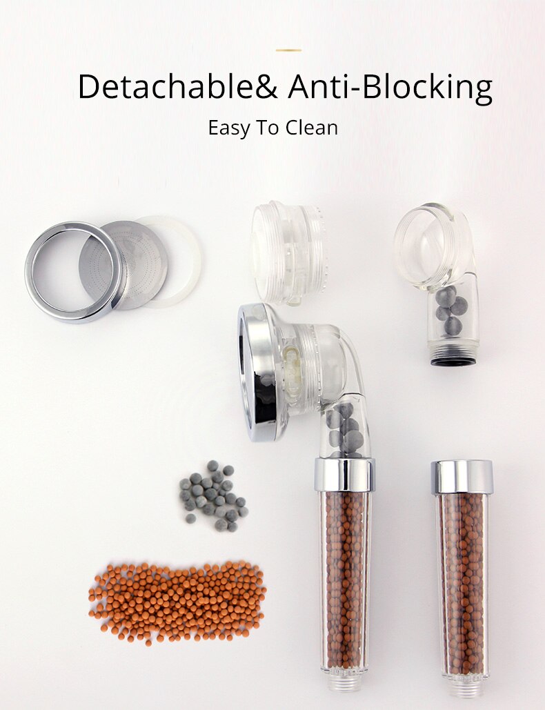3 Functie Verstelbare Jetting Douchekop Badkamer Hoge Druk Water Handheld Saving Filter Spa Douchekoppen
