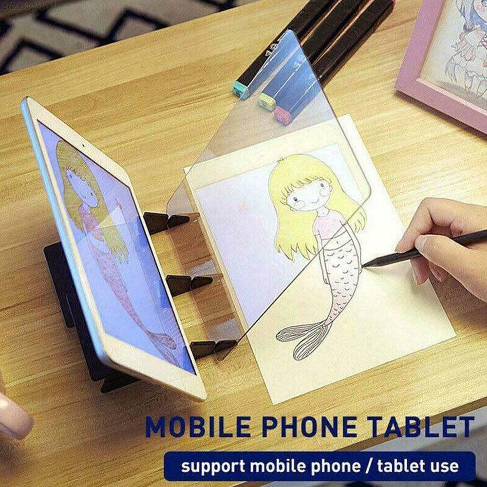 Sketch Tracing Drawing Board 22.5*15.6cm Optical Draw Reflection For Beginners and Painting Projector Tool Sketching Kids B8I8