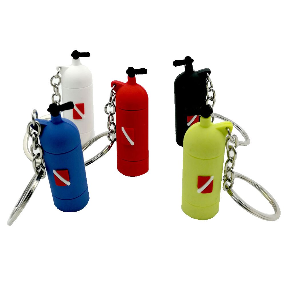 5 Kleuren Mini Scuba Air Tank Mini Cilinder Fles Sleutelhanger Sleutelhanger Diver Duiken