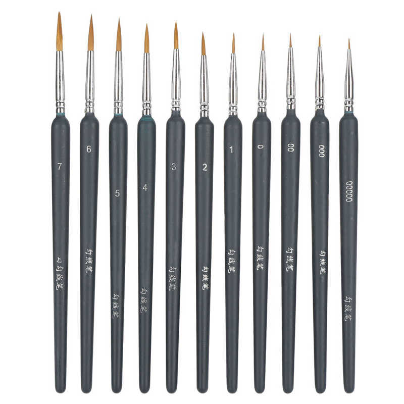 11Pcs Artist Paint Brush Set Watercolor Acrylic Oil Brush Painting Art Supplies for Students Art Lovers Painting Tools: dark blue